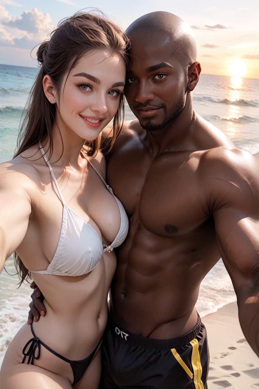 Squeezing Breasts, Selfie, Clothed Hentai AI Porn