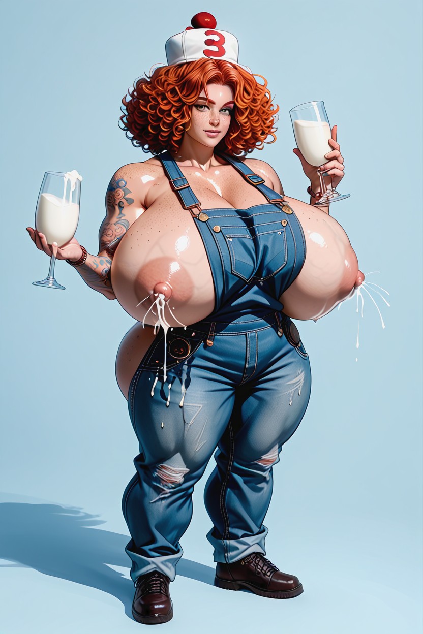 Milkman Hat, 塗油的皮膚 , Bara Male AI同性戀黃片