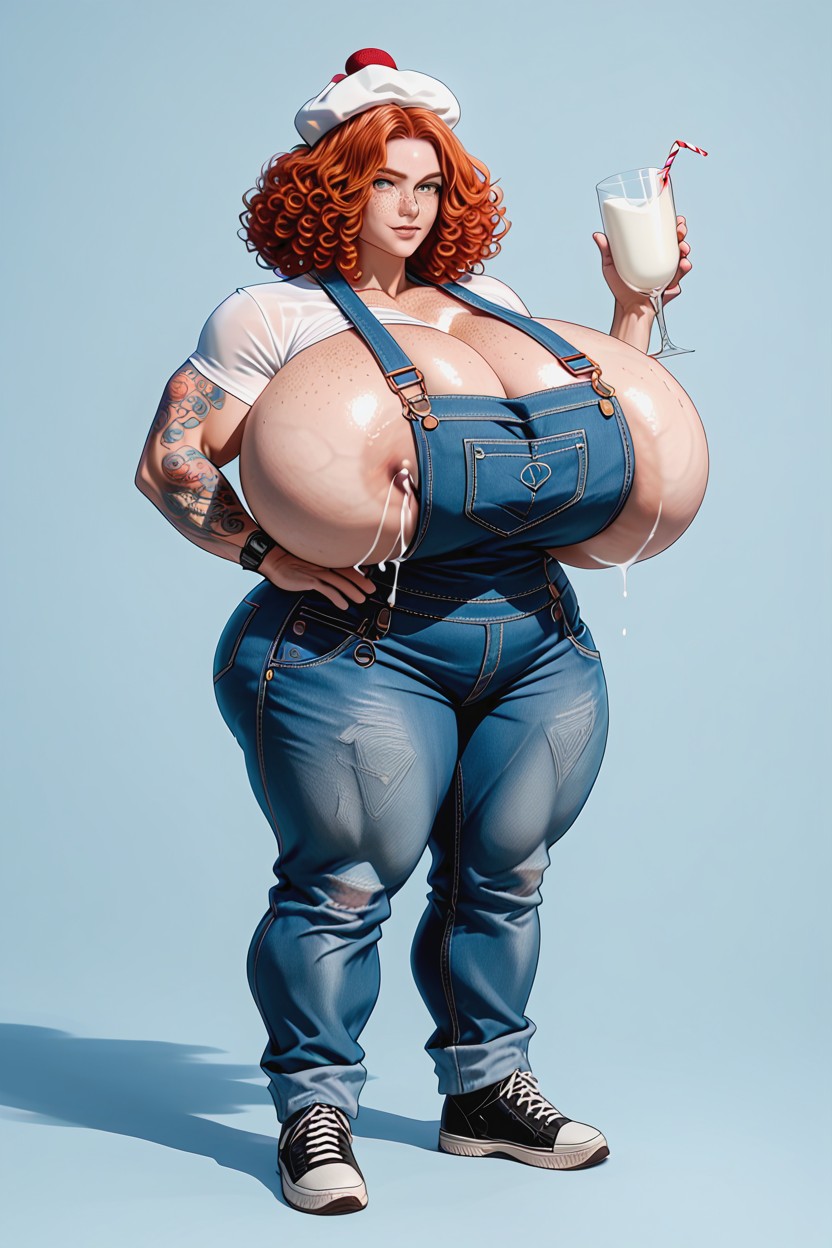 Medium Length, Ginger, Simple Background AI Gay Porn