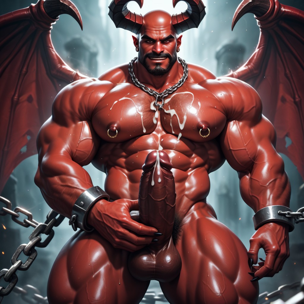 Naked, Handsome, Nipple Ring AI Gay Porn