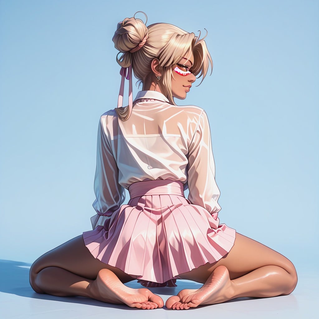 Ultra Photorealistic Face, Lean Legs, Kneeling AI Porn