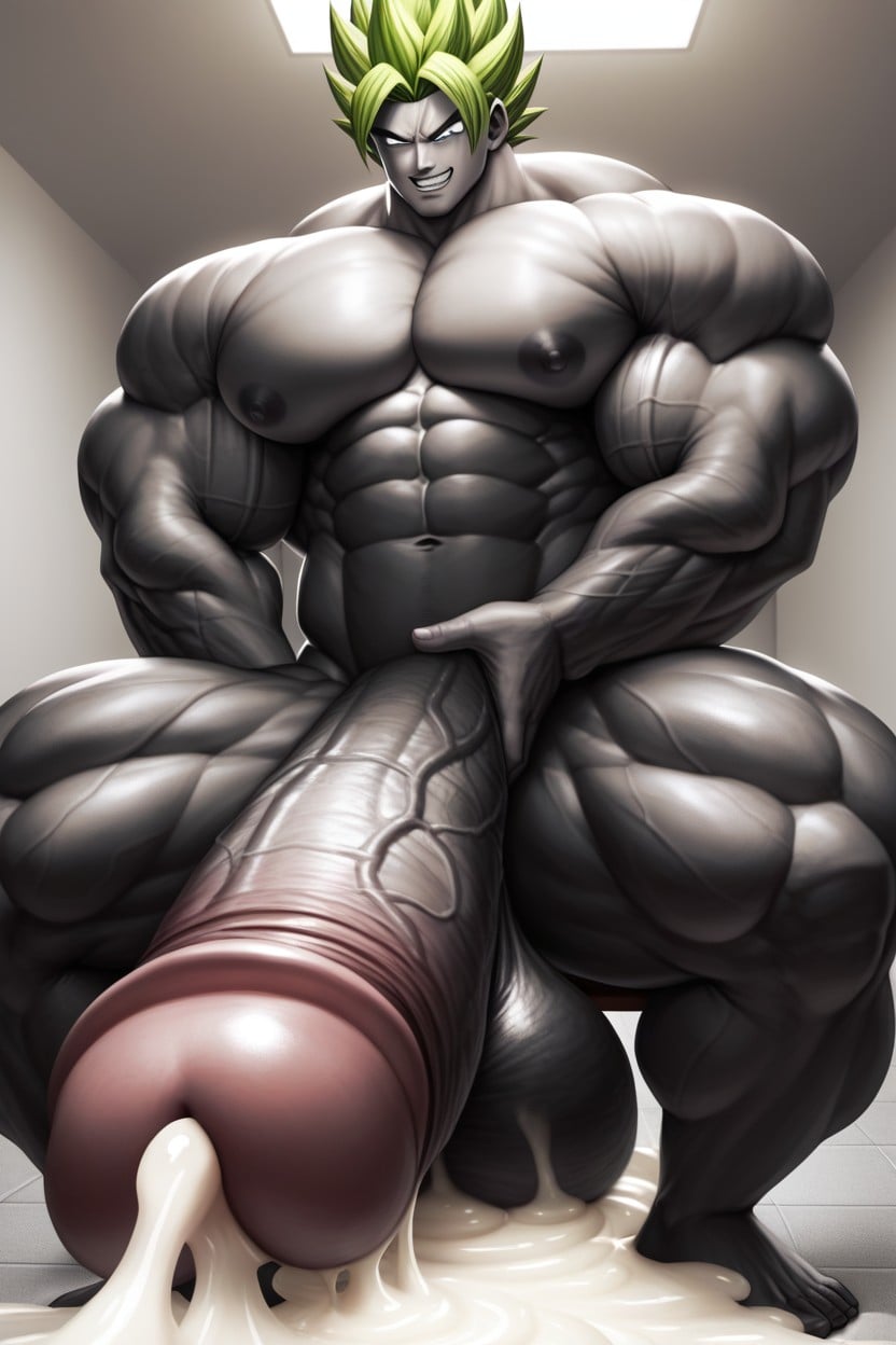 Black Skin, Hyper Macro, Gigantic Balls AI Gay Porn