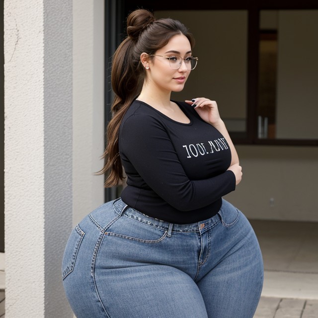 Hips Length Hair, Enormous Massive Wide Hips, 長髮 AI黃片