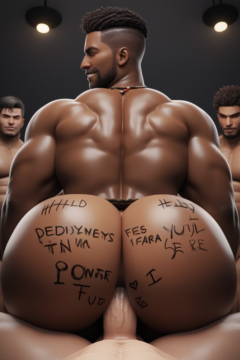 Streetwear, Body Writing Is Bottom Telling Top His Dick Doesn't Stand A Chance Inside His Hole, Doomed AI Gay Porn