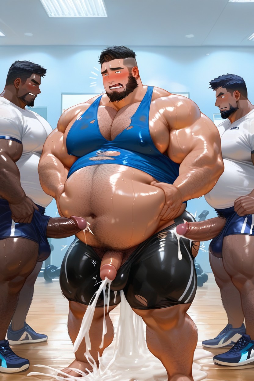 Gaining, Cumming, Medium AI Gay Porn