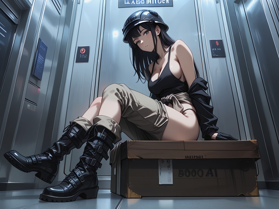 Body Barely Lit, 18+, Kneeling Hentai AI Porn