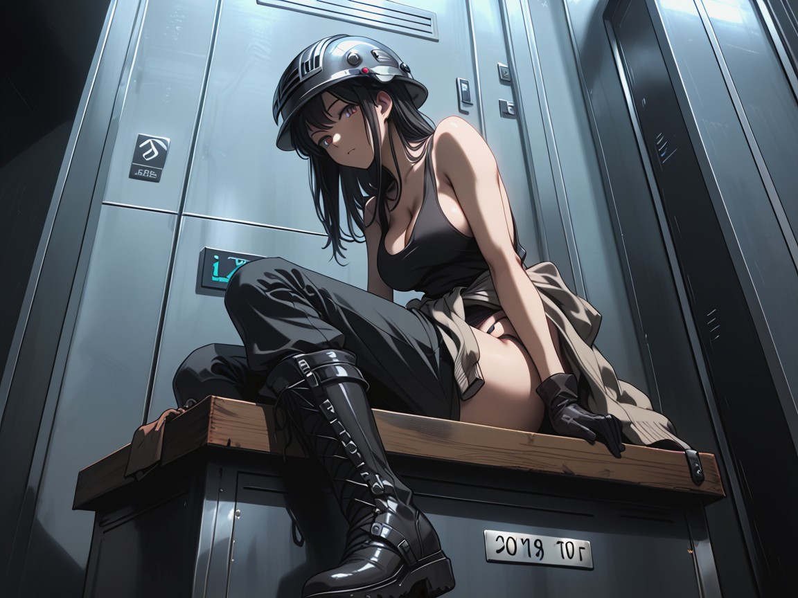 Wide View, Black Thong, Fit Body Hentai AI Porn