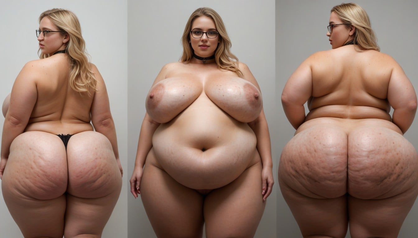 Erect Nipples, Detailed Face, Deep Navel BBW AI Porn