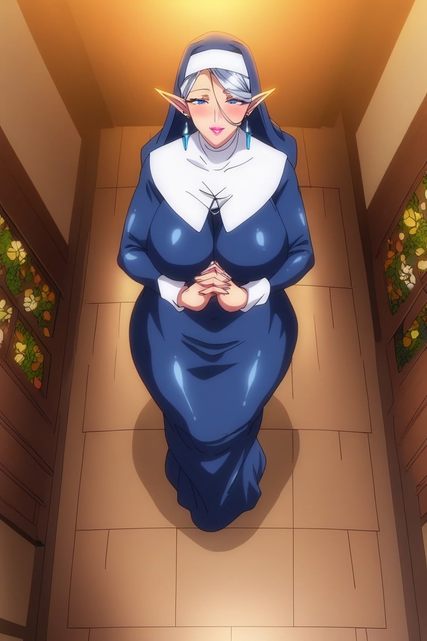 Happy, Nun Outfit, Fat Hentai AI Porn