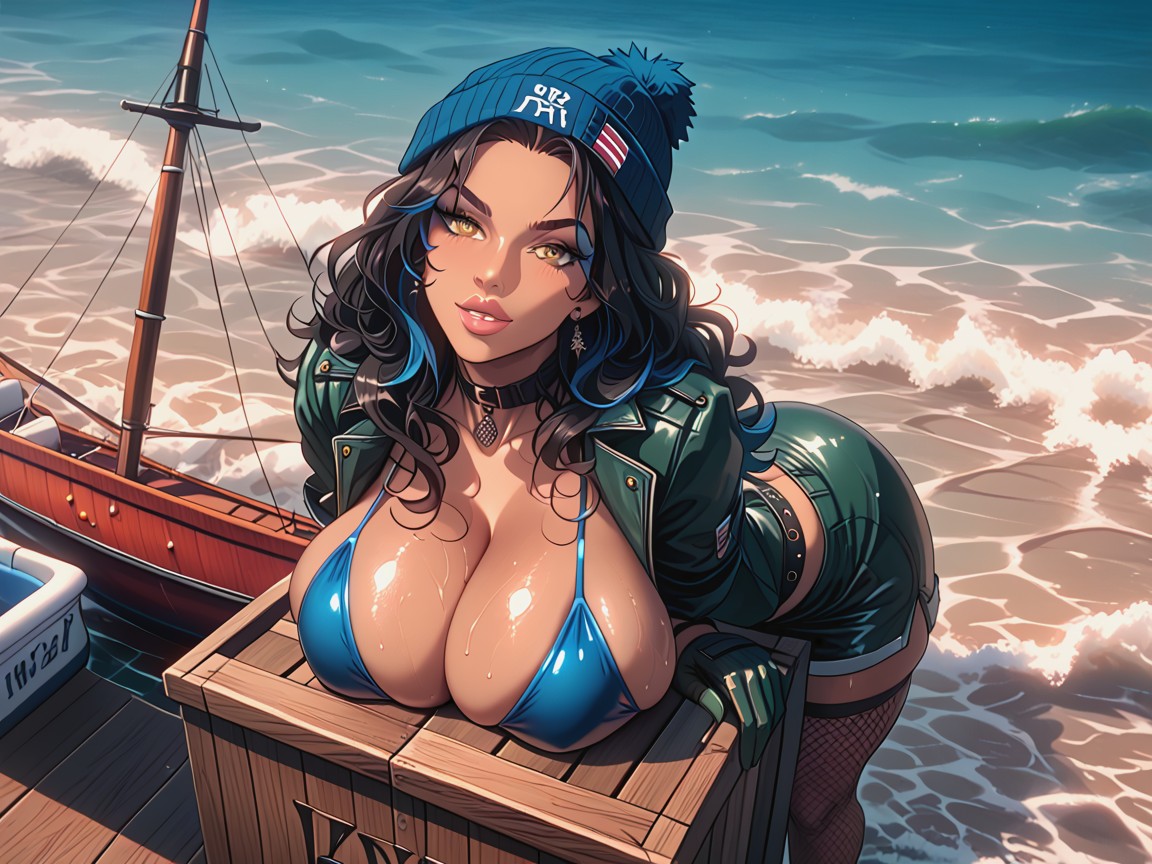 Ocean Storm, Creatures In Box, Mischievous (smiling While Blushing) Hentai AI Porn