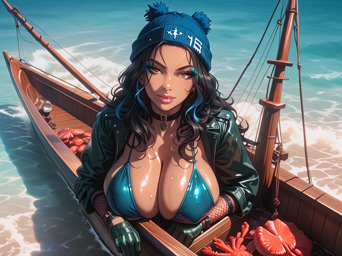 Tongue Out, Wink, Fish Creature Hentai AI Porn