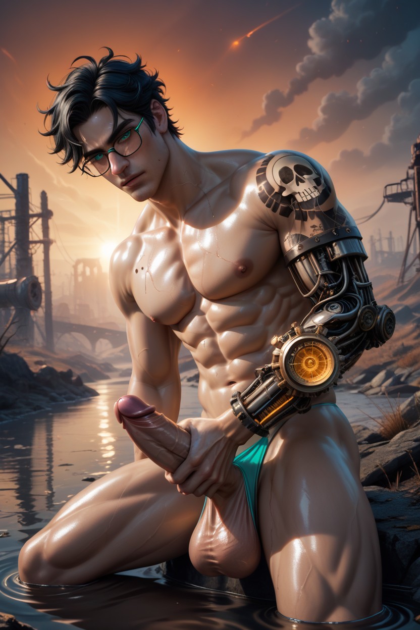 Bennett From Genshin Impact, Orange Sky, Windy Porno gay IA