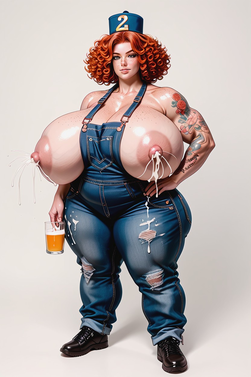 Thickly Muscular, Lactating, Thick Thighs AI Gay Porn