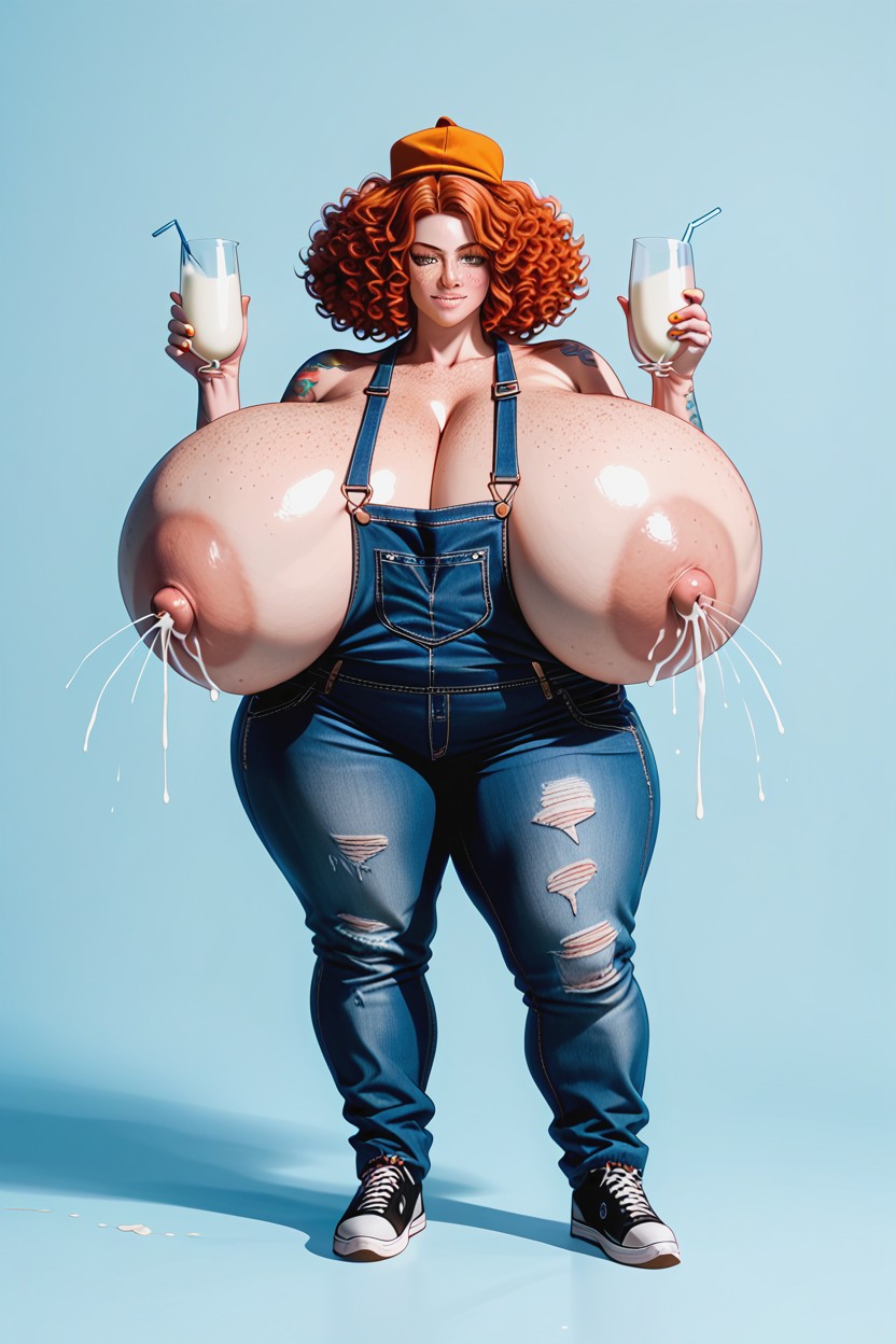 Ginger, Simple Background, Thick Thighs AI Gay Porn
