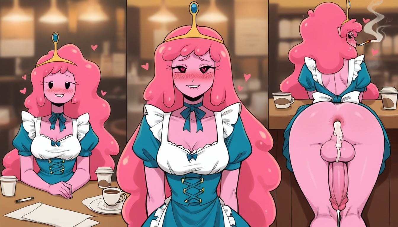 Cafe, Sweaty, Pink Skin Hentai AI Porn