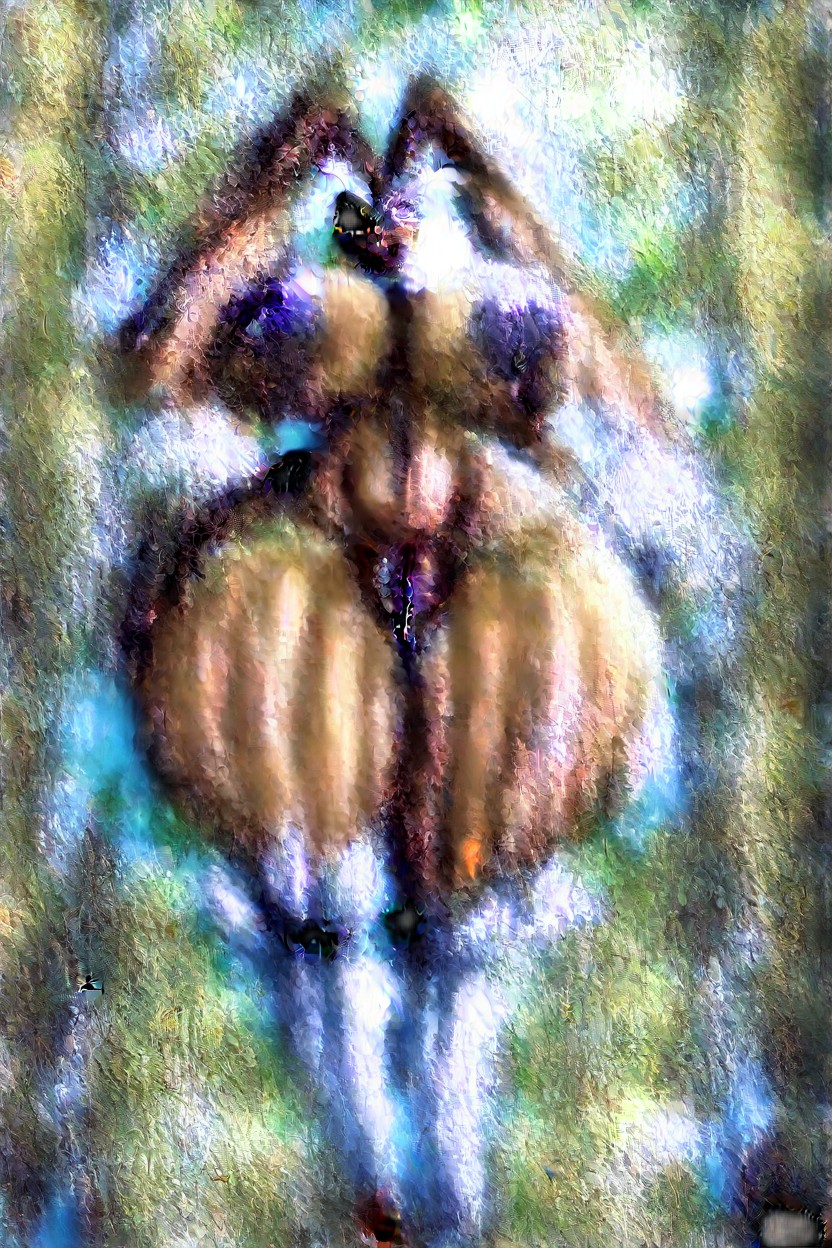 Ultra Fat Ass, Hyper Buttocks, Detailled Color Furry AI Porn