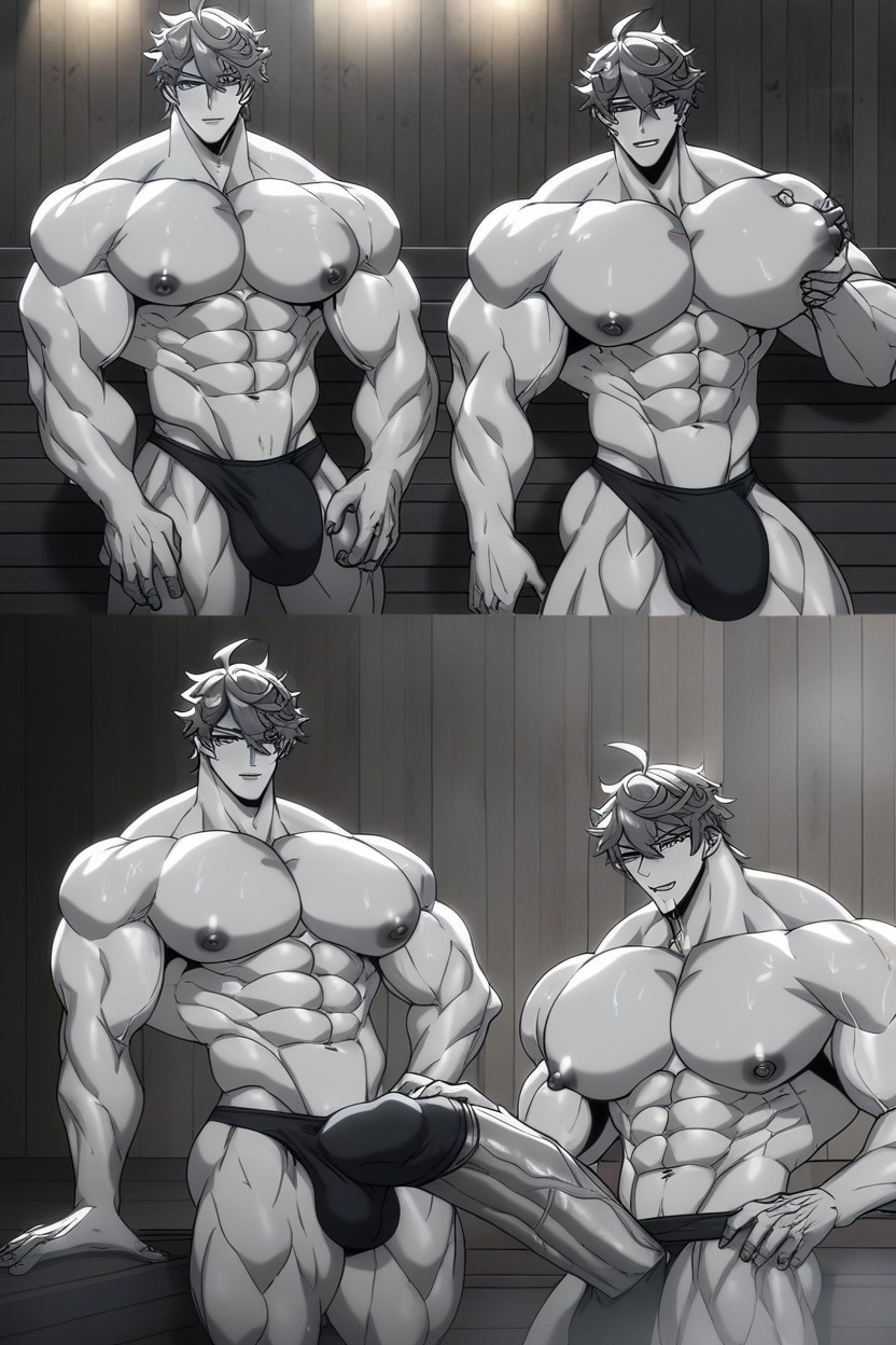 Groping, Cock Bigger Than Leg, 2 People AI Gay Porn