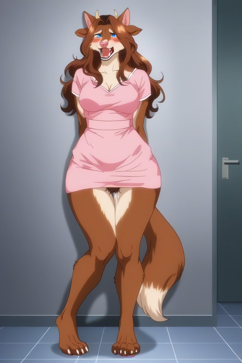 Close Up, Embarrassed , Small Breast Furry AI Porn