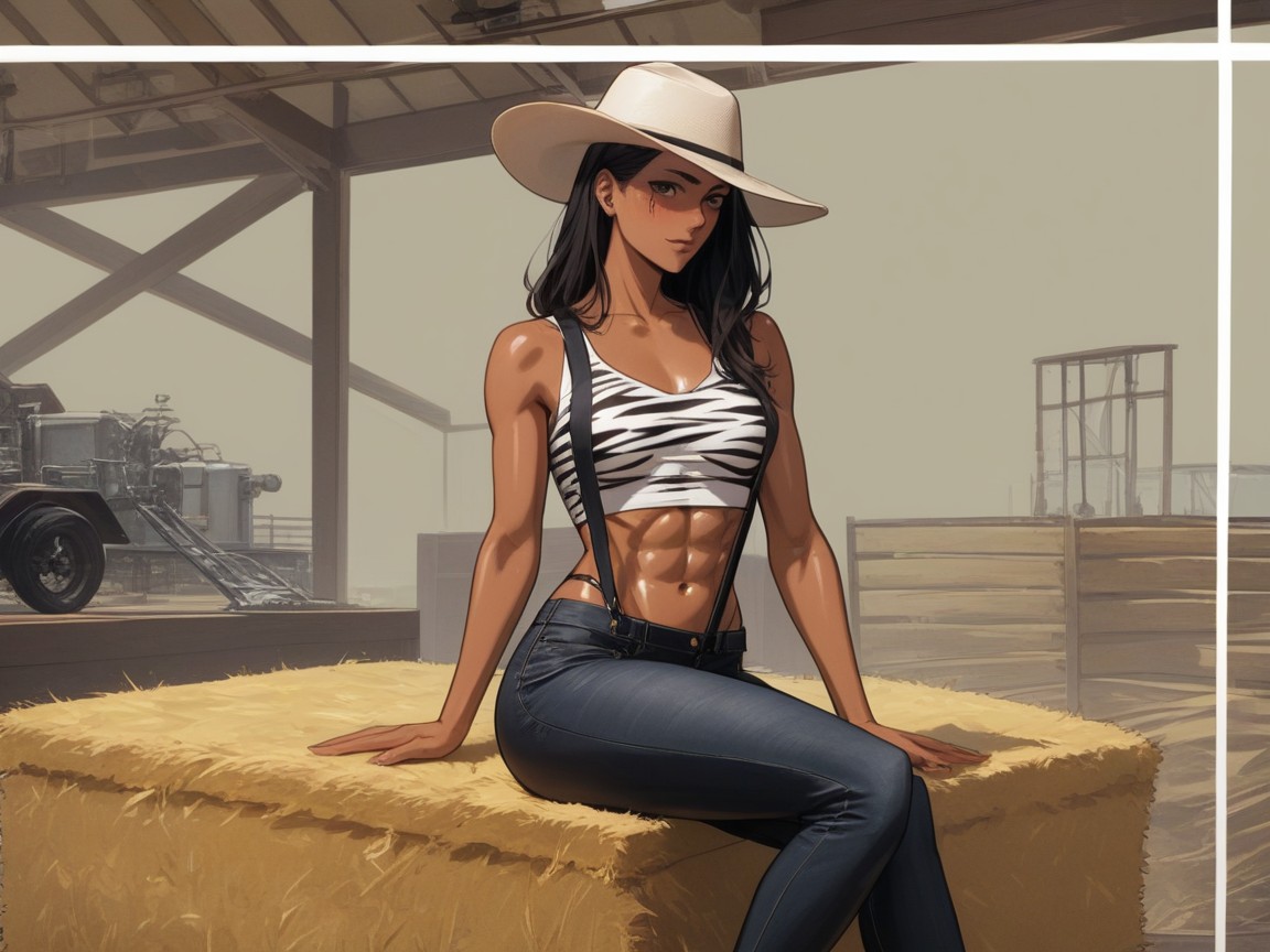 Strong Legs, Wide Proportionate Waist, High Brightness Effects AI Porn