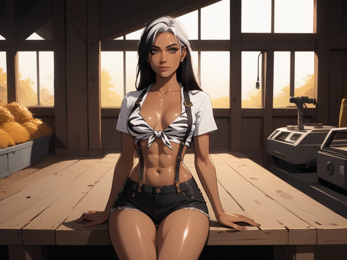 Chest And Hips Proportionate, Modern Setting, Industrial Porno latina IA
