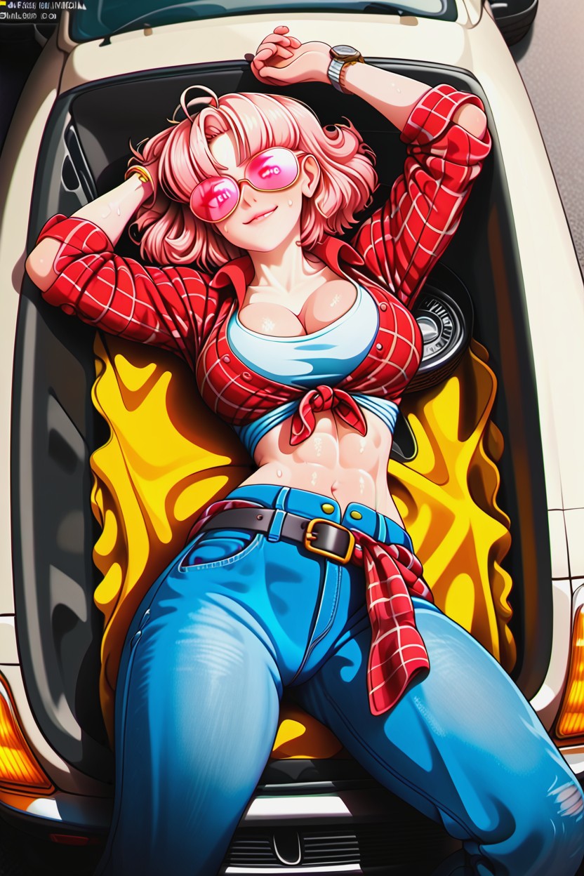 Steamy Atmosphere, Crop Pants, Grease Hentai AI Porn