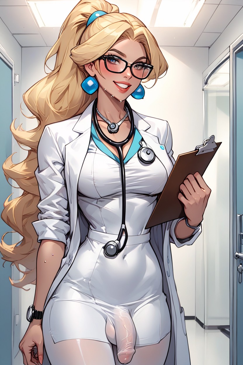 Hospital, Ful Lips, Big Flaccid Penis Shemale AI Porn