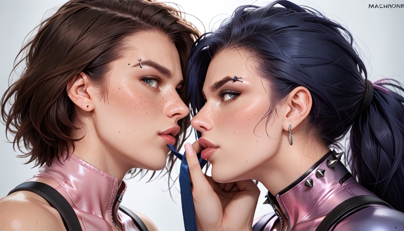 Pistol Holsters, Highly Detailled Face, Wearing Widowmaker Suit AI Porn