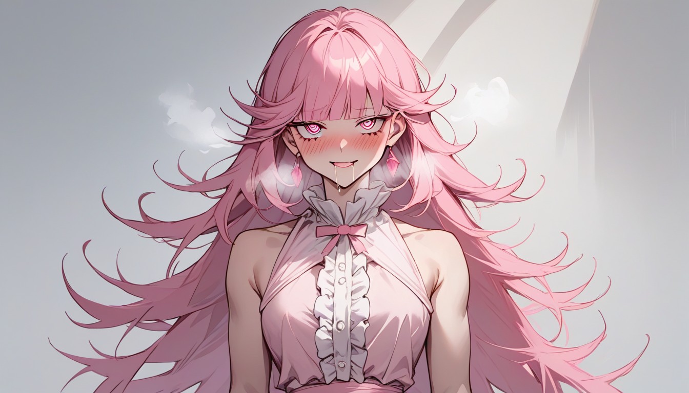 Elaborate Pink Costume, Skinny, Love Pink Eyes Hentai AI Porn