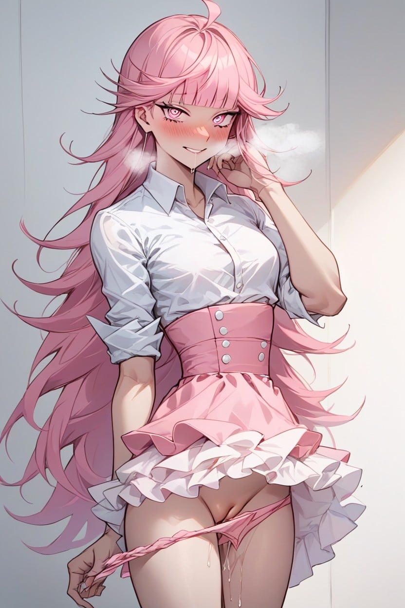 Elaborate Pink Costume, No Bule Hair, Crisp Cleft Of Venus Hentai AI Porn