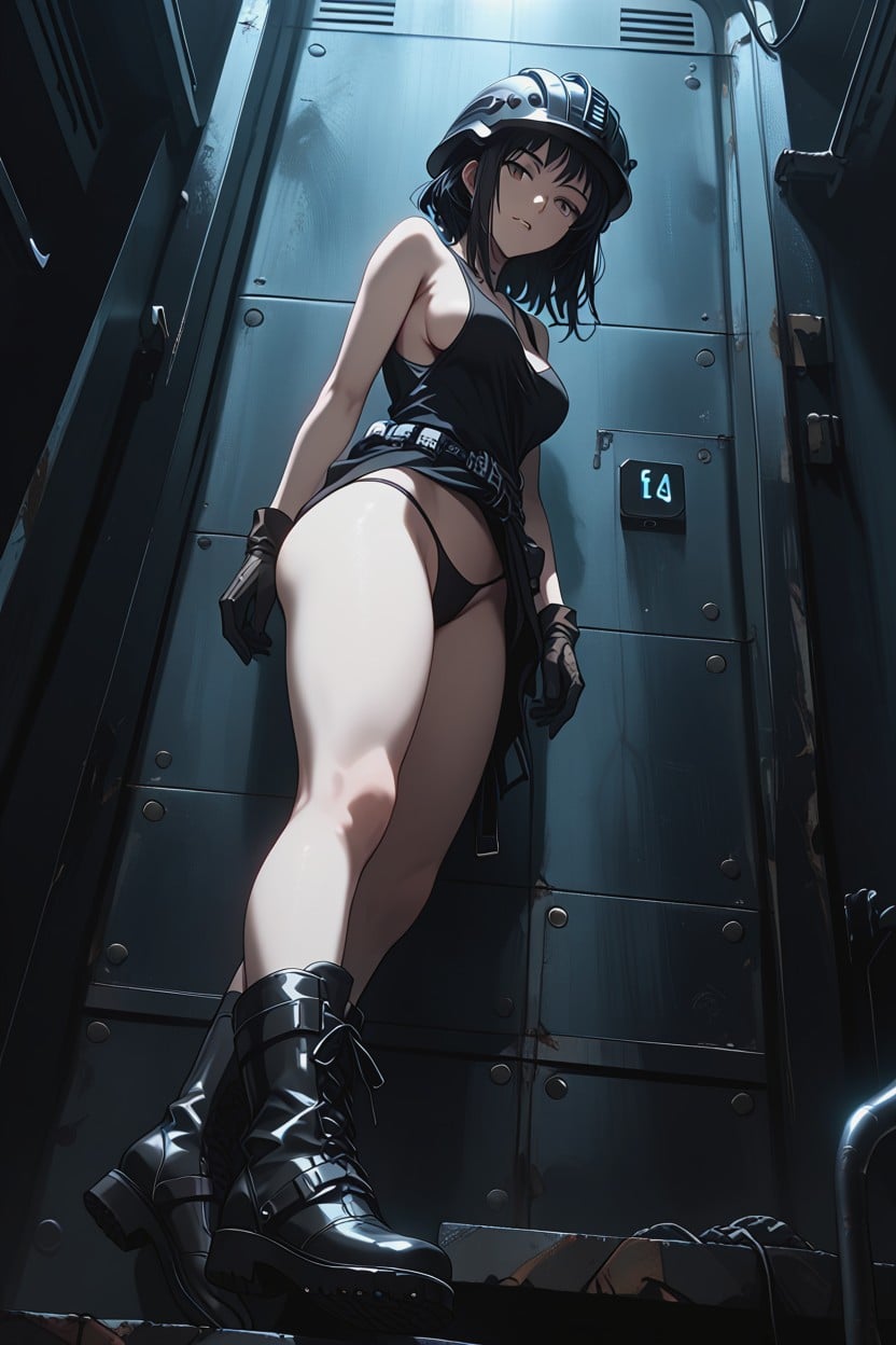 Thighs Exposed, No Pants, Oily Skin Hentai AI Porn