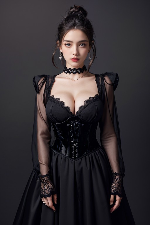 Black Bijou Collar, Necklace, Chubby AI Porn