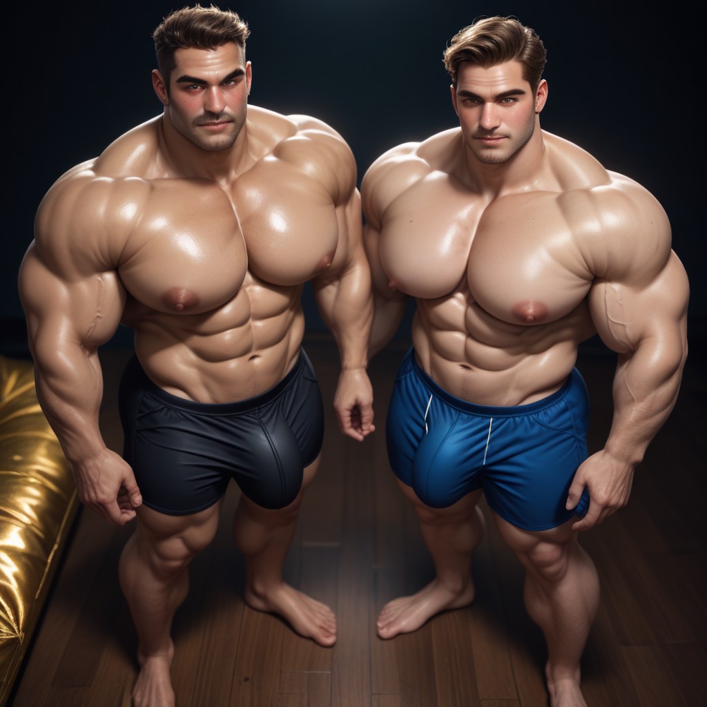Medium Length, Big Thick, 2 People AI Gay Porn