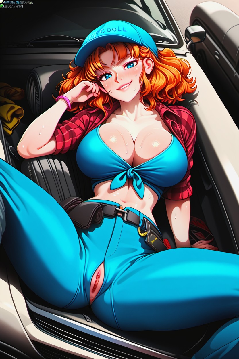 Glistening Skin, Thighs Exposed, Large Ass Hentai AI Porn