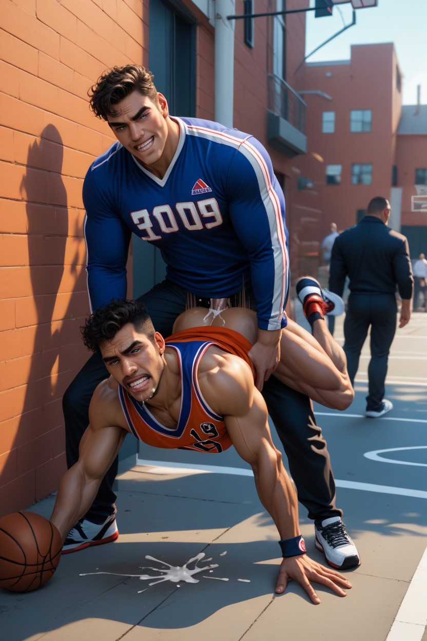 Broad Shoulders, Outdoor, Motion Lines AI Gay Porn