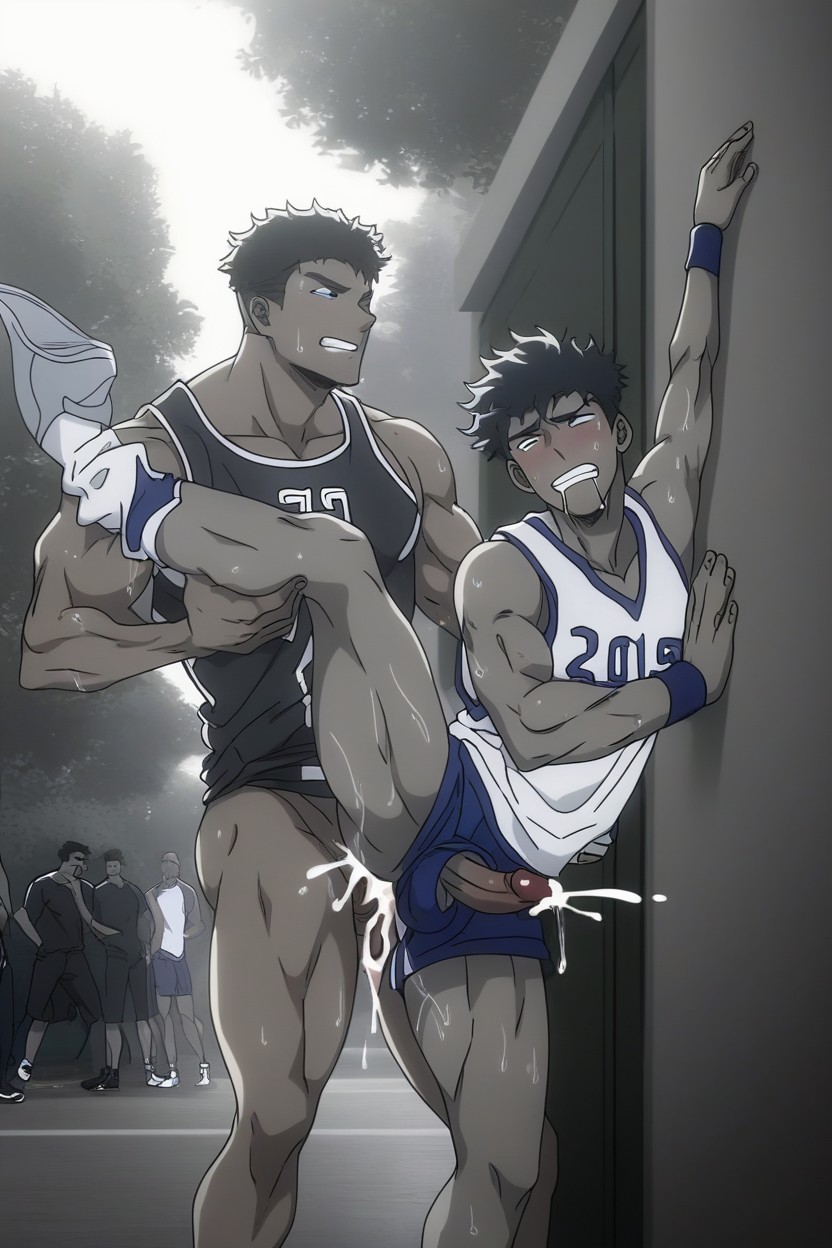 Low Sized Body, Guy Fucking Tan Skin, Rough Sex AI Gay Porn