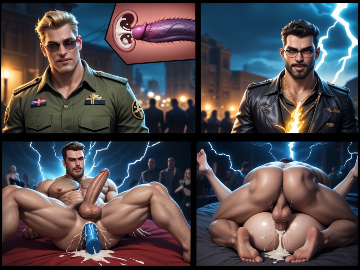 Midnight, Lineup Of Guys Waiting To Fuck, Relaxed AI Gay Porn