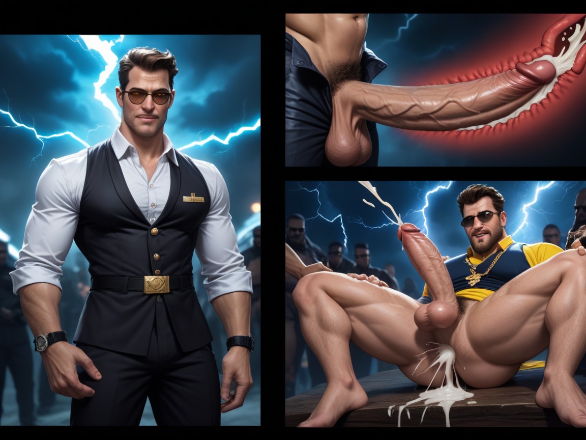 Lightning Realms, Cock In Ass, Happy AI Gay Porn