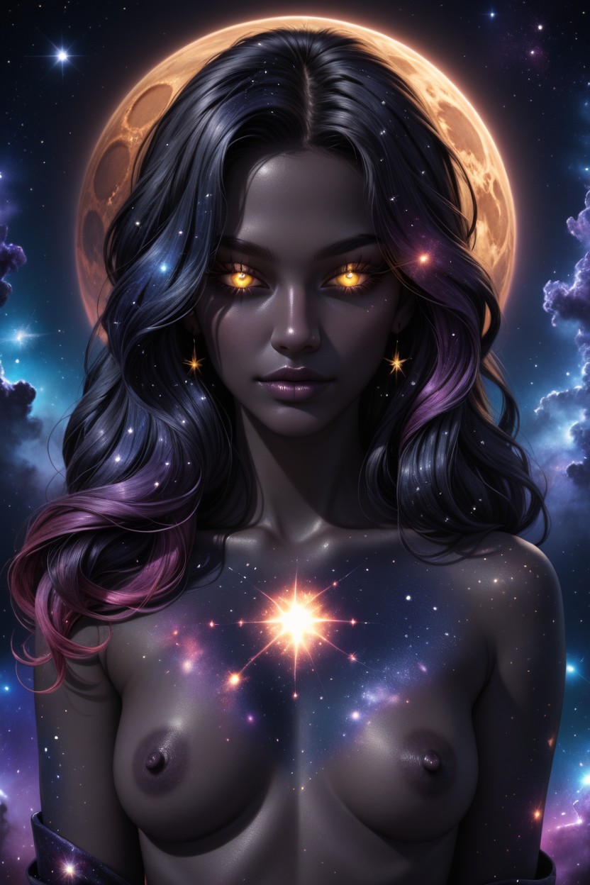 18+, Touching Face, Cosmic Boobs Hentai AI Porn