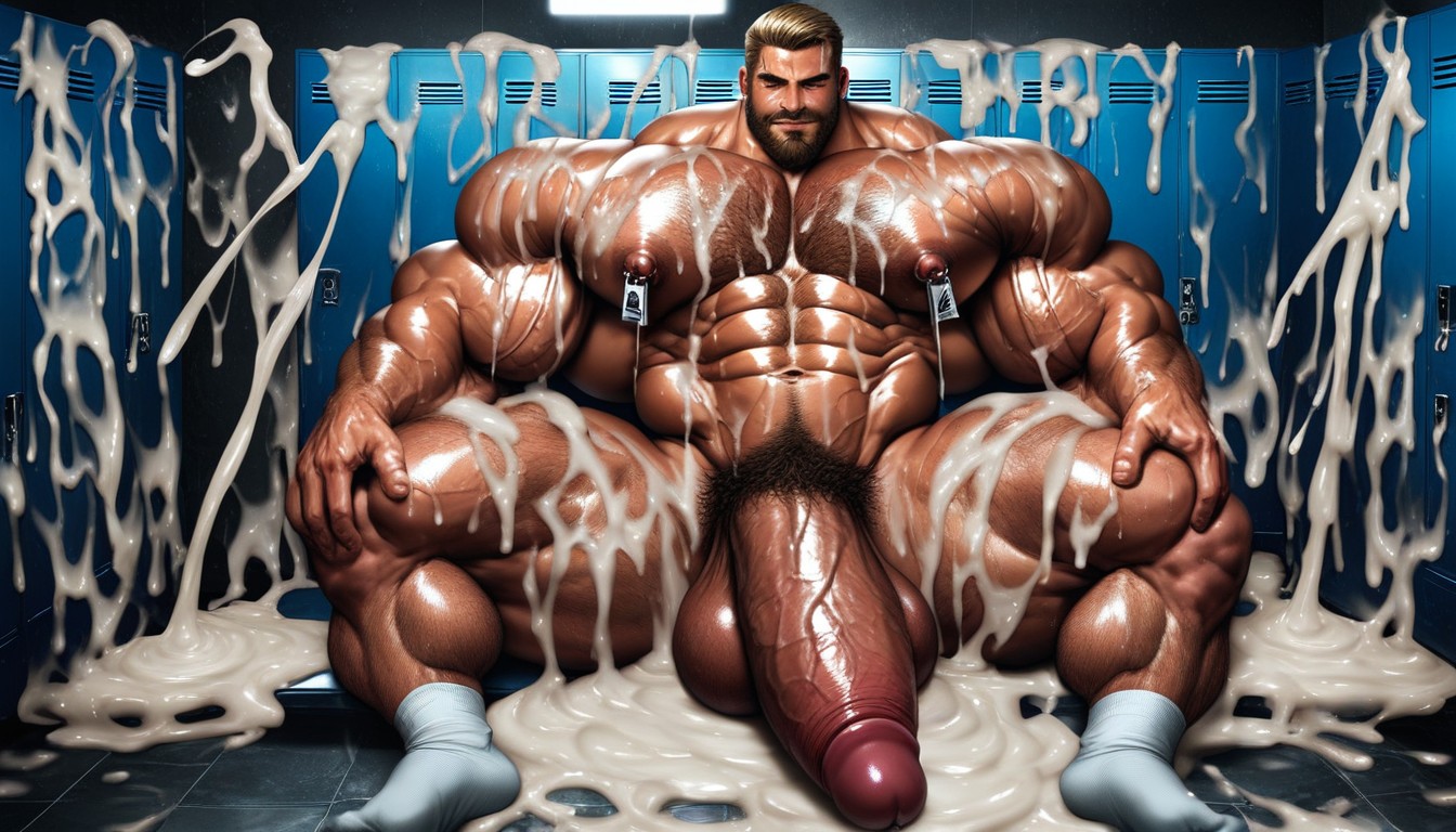 Penis Bigger Than Body, Excessive Cum, Extremely Gigantic Cum AI Gay Porn