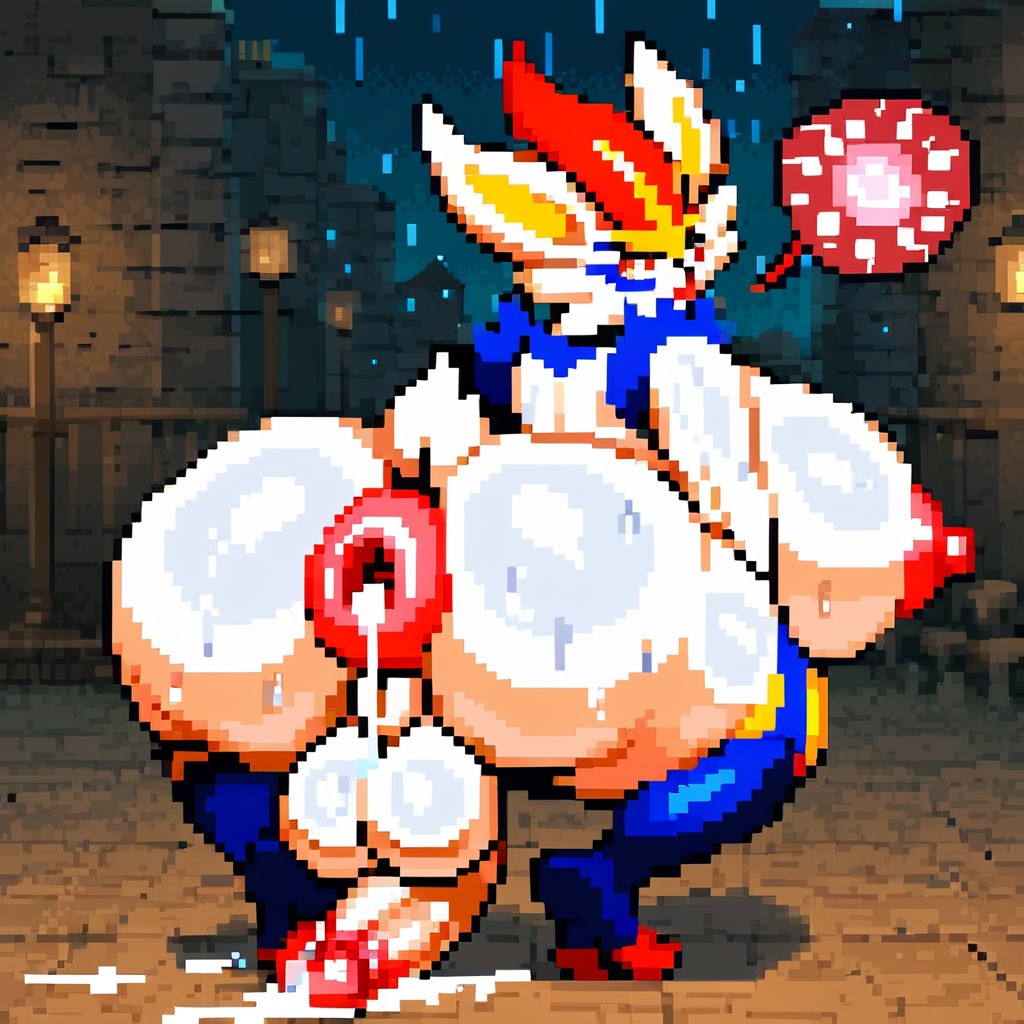 Cumming, Giant Penis, Pregnant Futanari Furry AI Porn