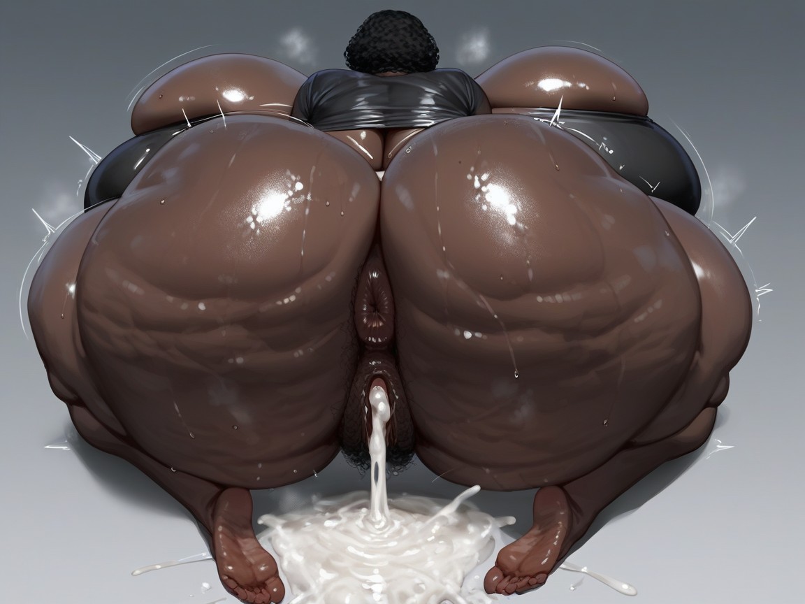 Big Black Cock, Hyper Ebony Tits, Dark Skinned Ebony AI Porn