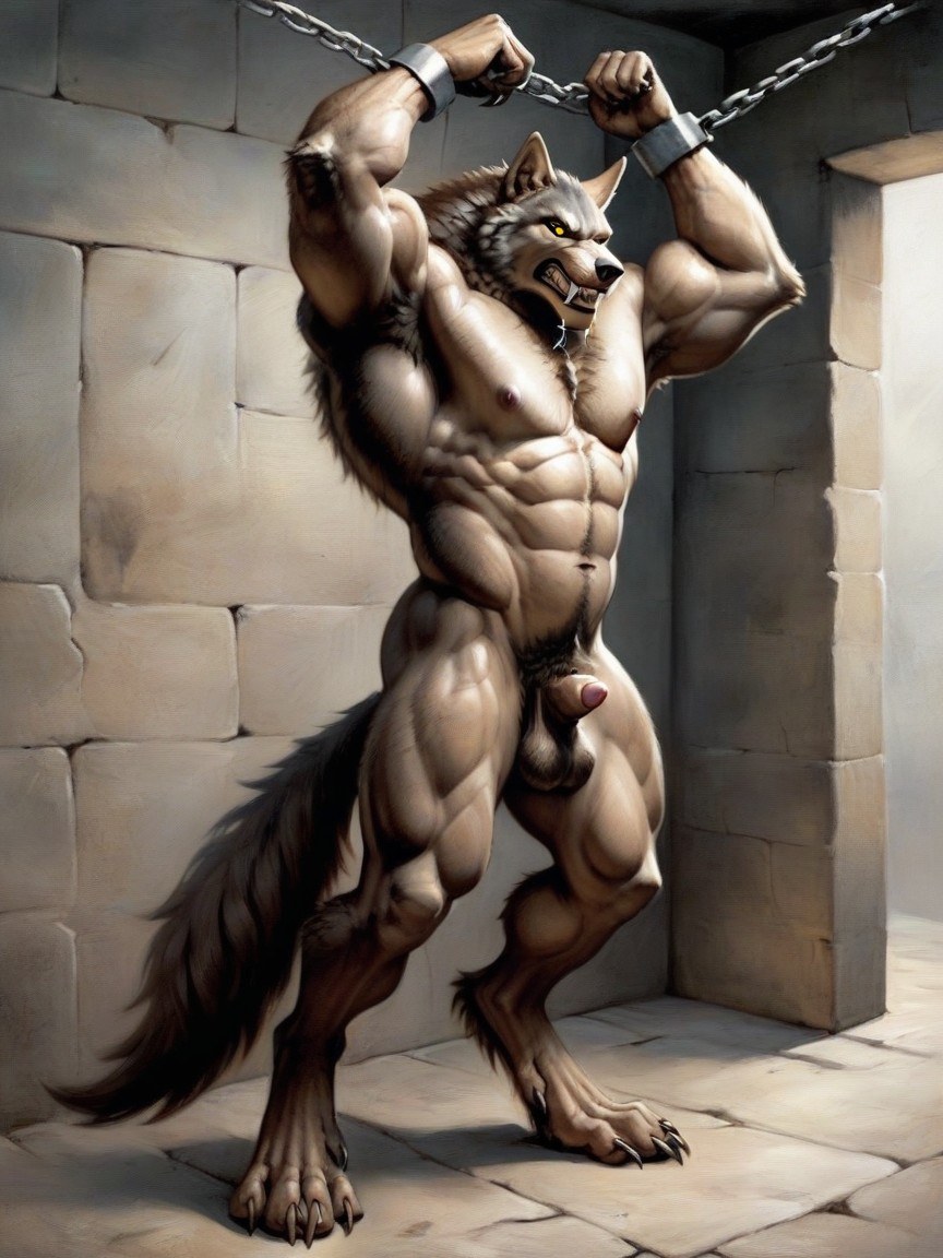 The Finest Details Are Rendered, Wolf, Lifelike Realism Is Shown Furry AI Porn