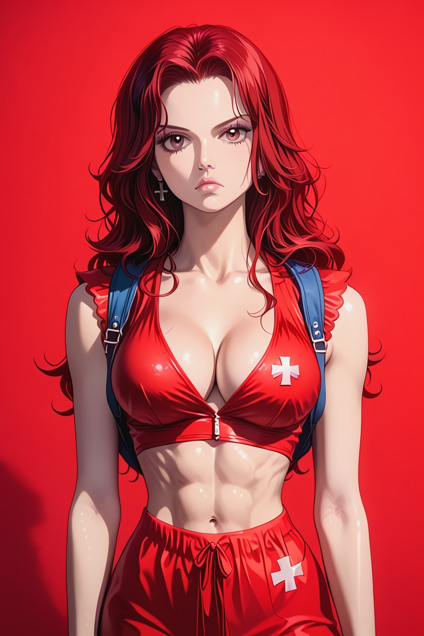 Large Breast, Winking, Cleavage AI Porn