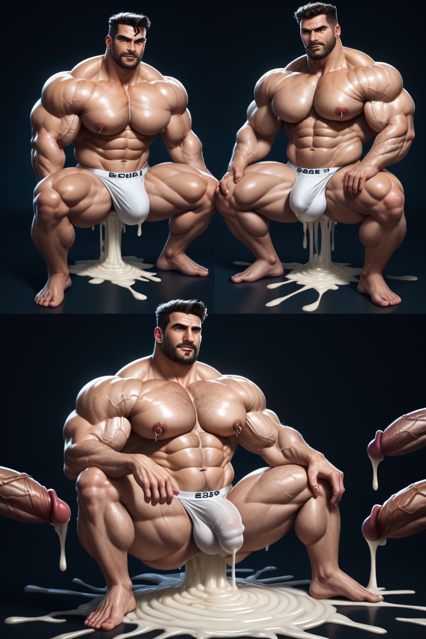 Horny, Hyper Massively Huge Dick, Thickset AI Gay Porn