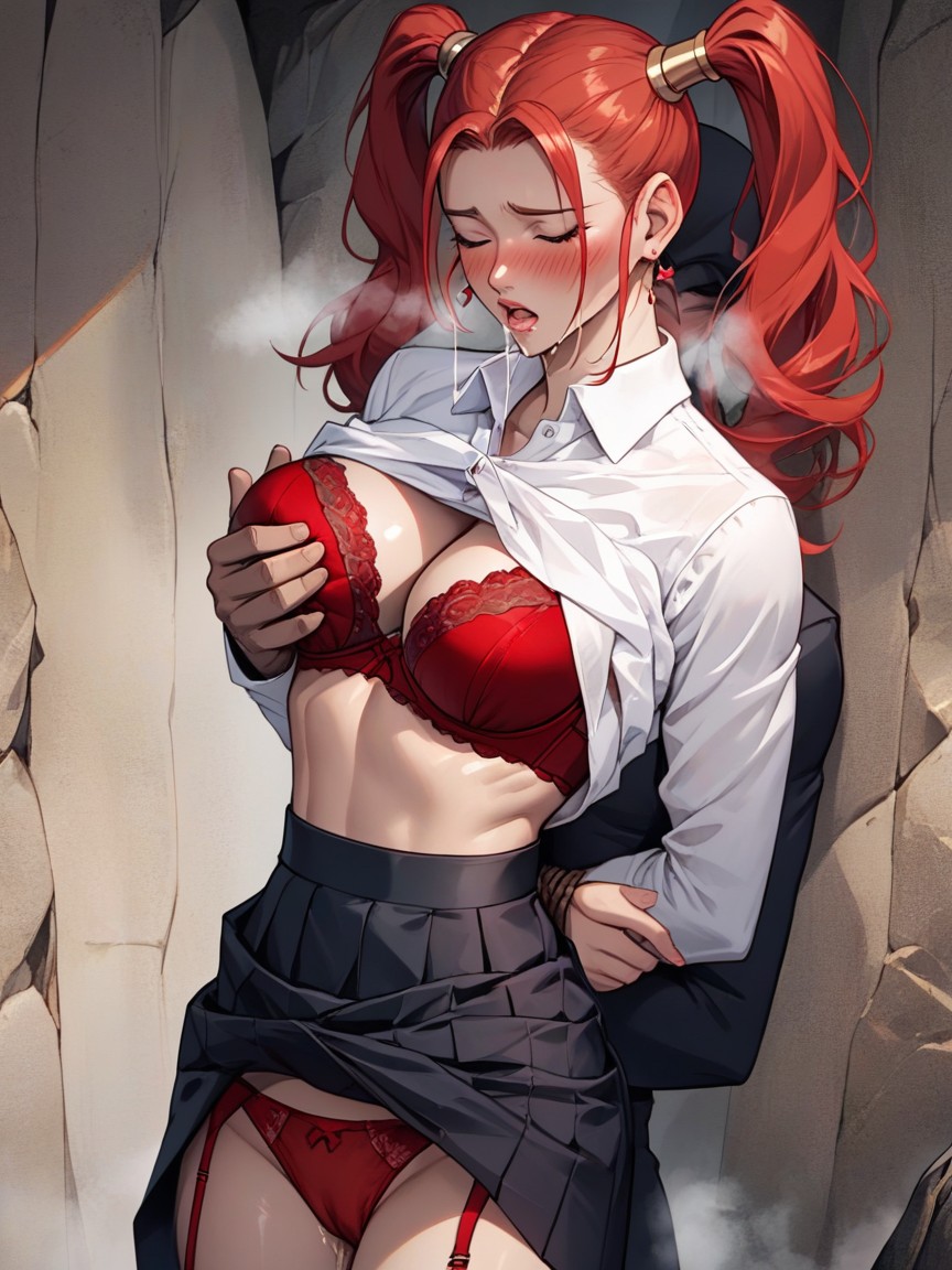 Lined Eyes, Nsfw Black Flare Skirt, Large Breast Hentai AI Porn