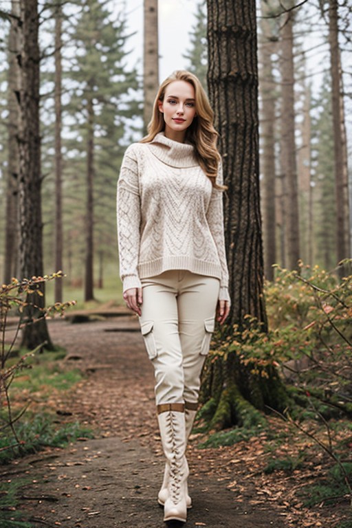 Smirk, Sweater, Front View AI Porn