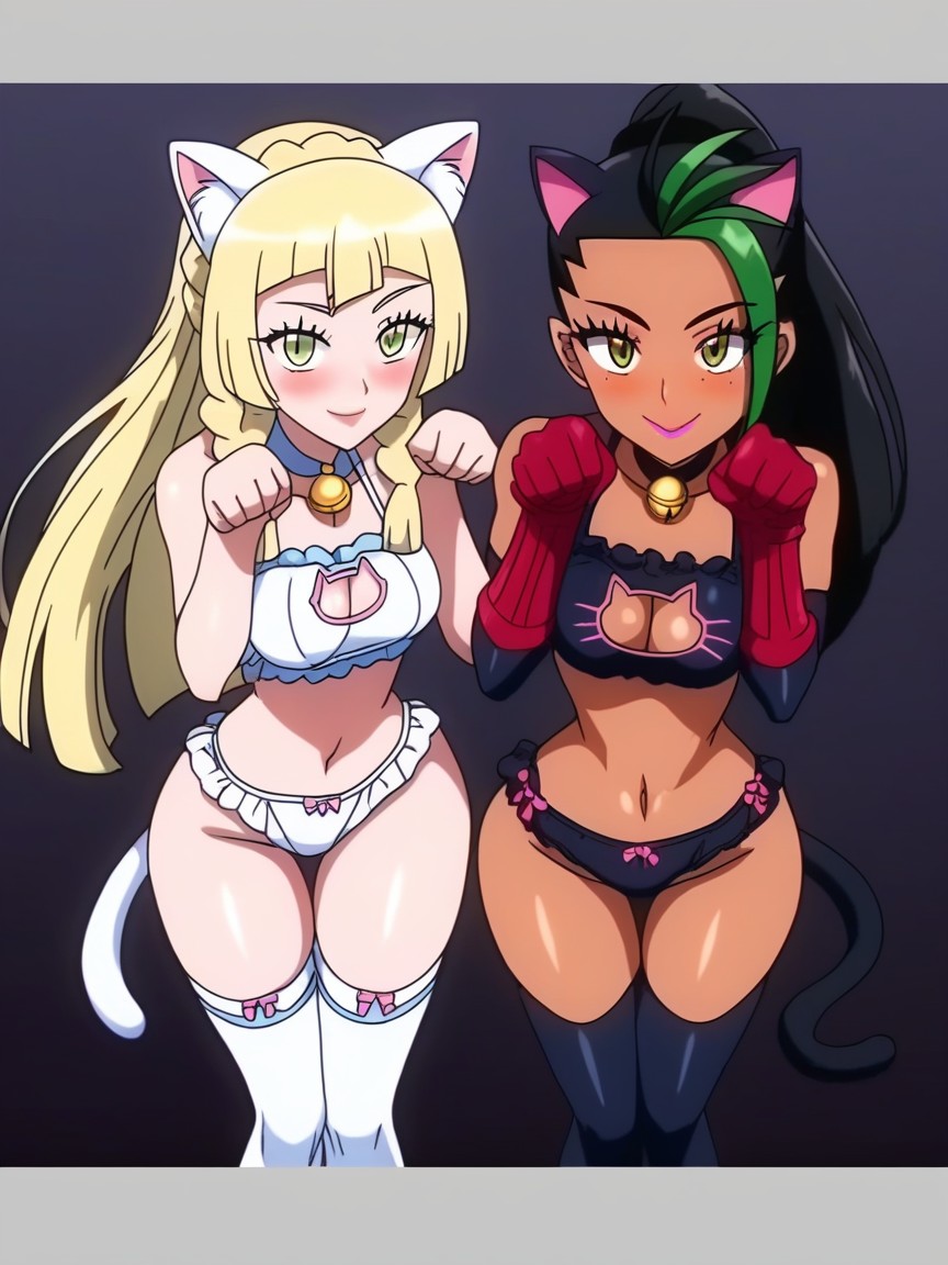 Beautiful Face, Cat Pose, 18+ Hentai AI Porn