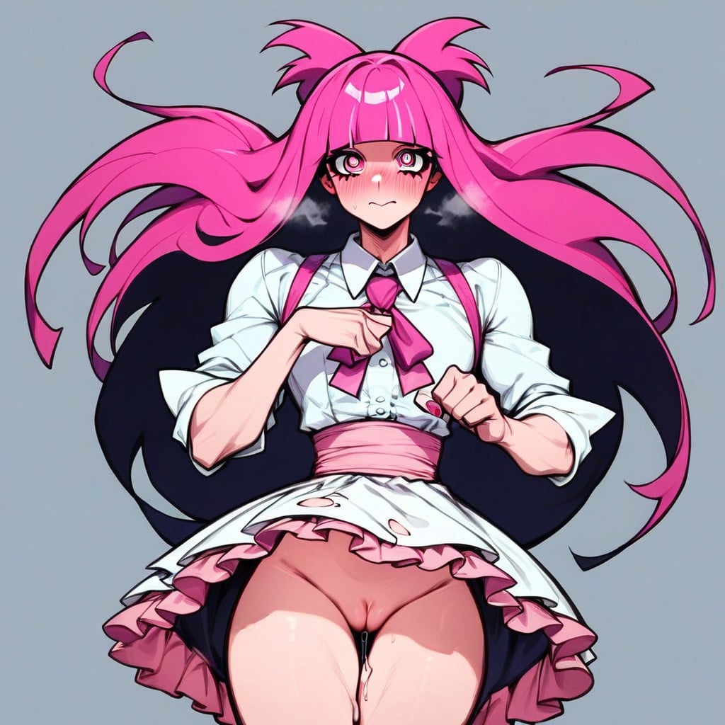 Diminutive Height, Pink Hair, Large Pupils Hentai AI Porn