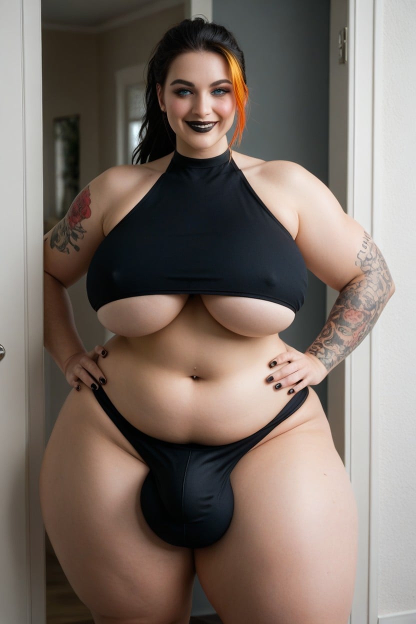 Massive Gigantic Hyper Hips, Extra Thick, Extremely Large Thighs 쉬메일 AI 포르노