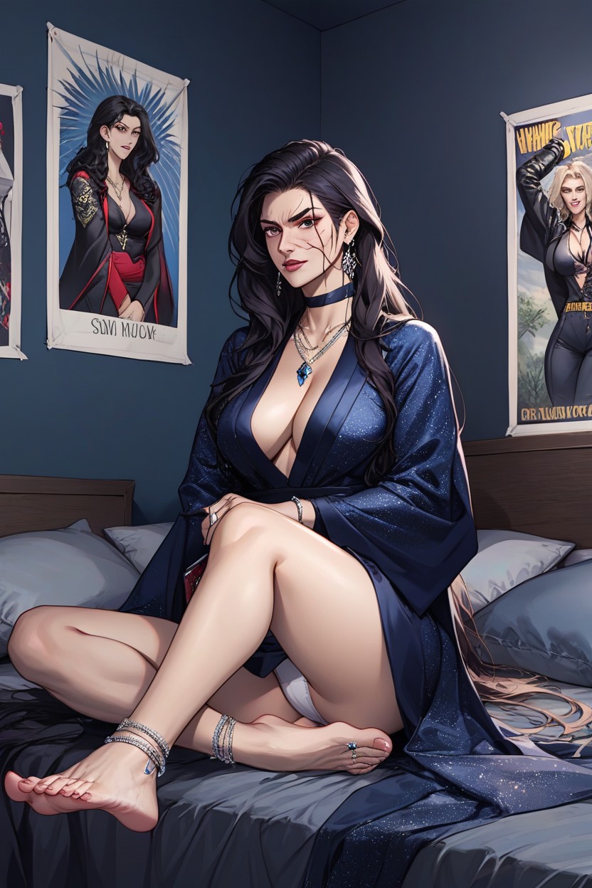 Subtle Aging Face, White Cotton Bra, Soda Cans AI Porn